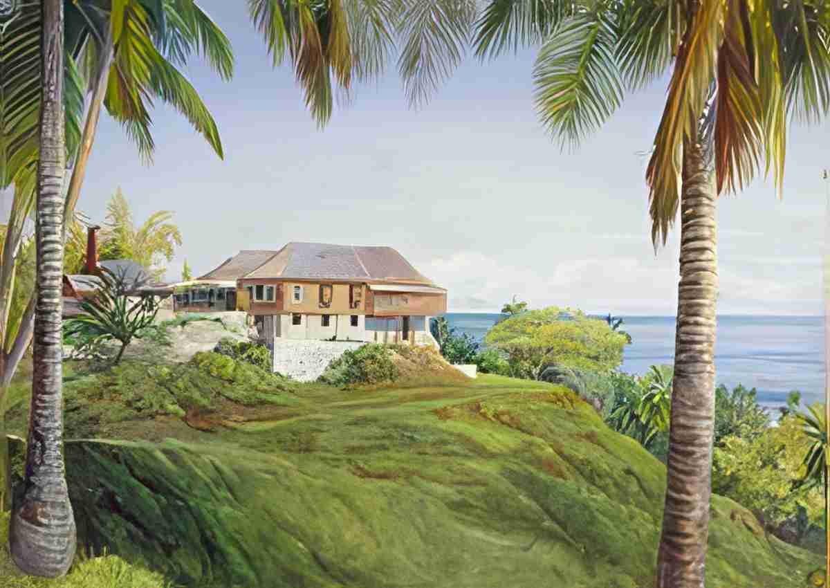 Marianne North Spring Gardens Jamaica with Its Cocoanut Palms Art A4 Photo Print