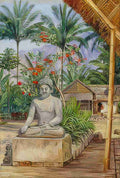 Marianne North Statue of Buddha Art A4 Photo Print