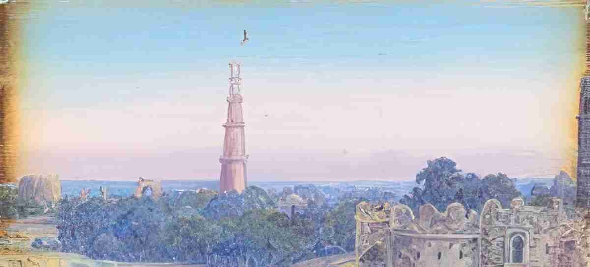 Marianne North The Kutub Minar Delhi S Art A4 Photo Print