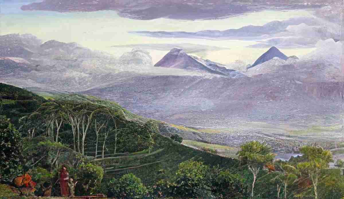 Marianne North The Papandayang Volcano Java Seen from Mr Hölles Tea Plantations Art A4 Photo Print