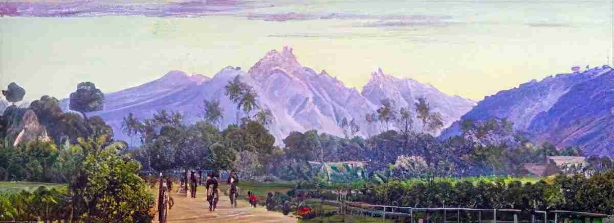 Marianne North The Soembrin Volcano from Magellang Java Art A4 Photo Print