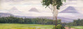 Marianne North Three Volcanoes from Tremangong Java Art A4 Photo Print
