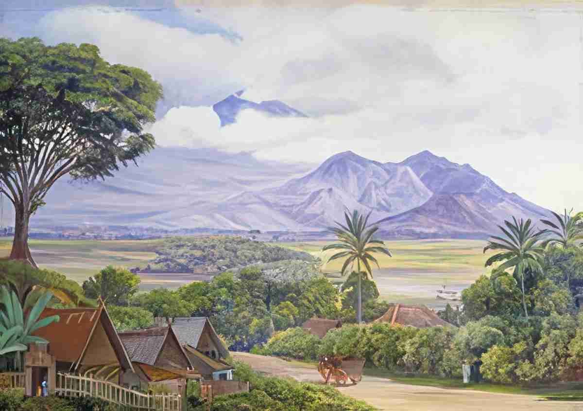 Marianne North View from Malang Java Art A4 Photo Print