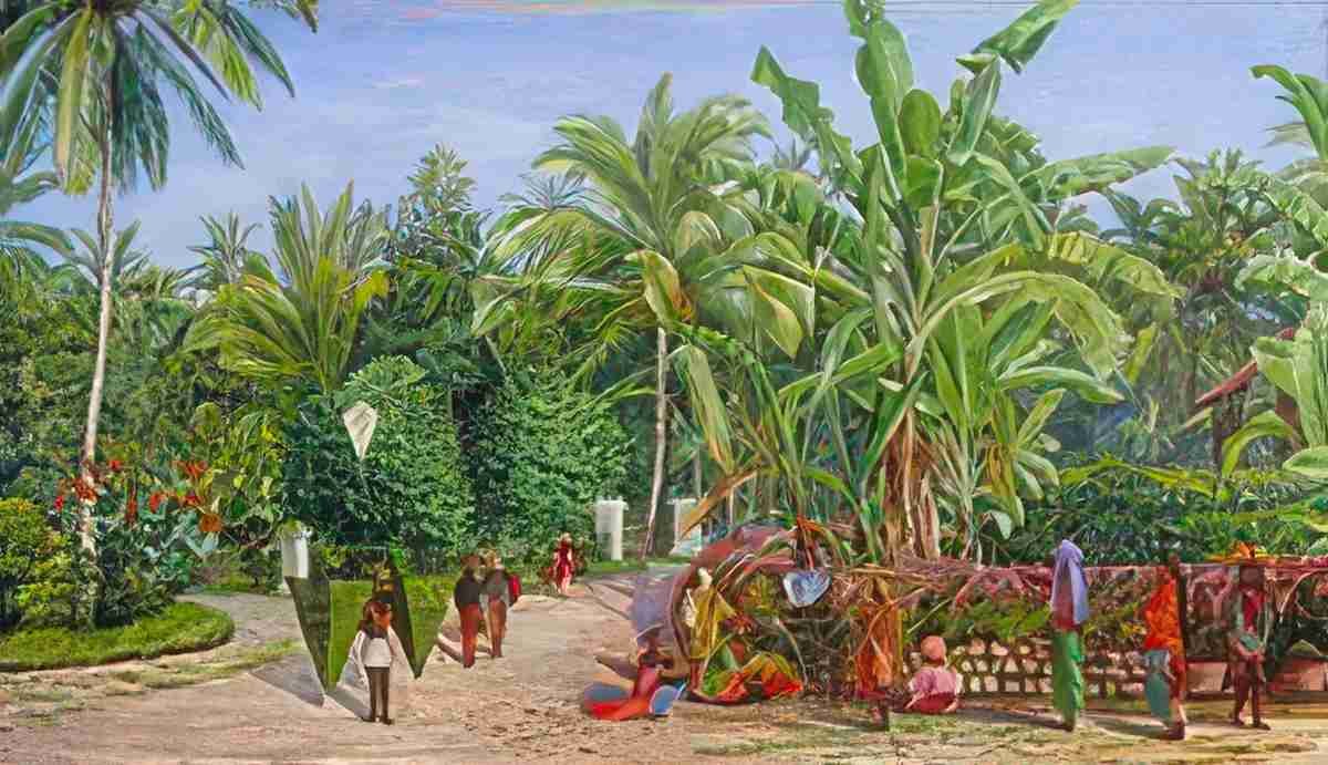 Marianne North View from the  Artists Window at Buitenzorg Java Art A4 Photo Print