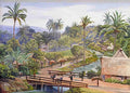 Marianne North View from the Bridge of Magelang Java Art A4 Photo Print