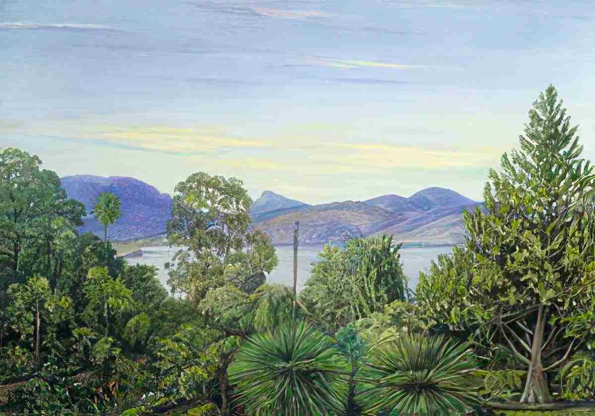 Marianne North View from the c Gardens Hob Art Town Tasmania Art A4 Photo Print