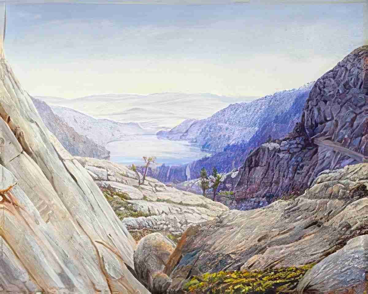 Marianne North View of Lake Donner Sierra Nevada Art A4 Photo Print