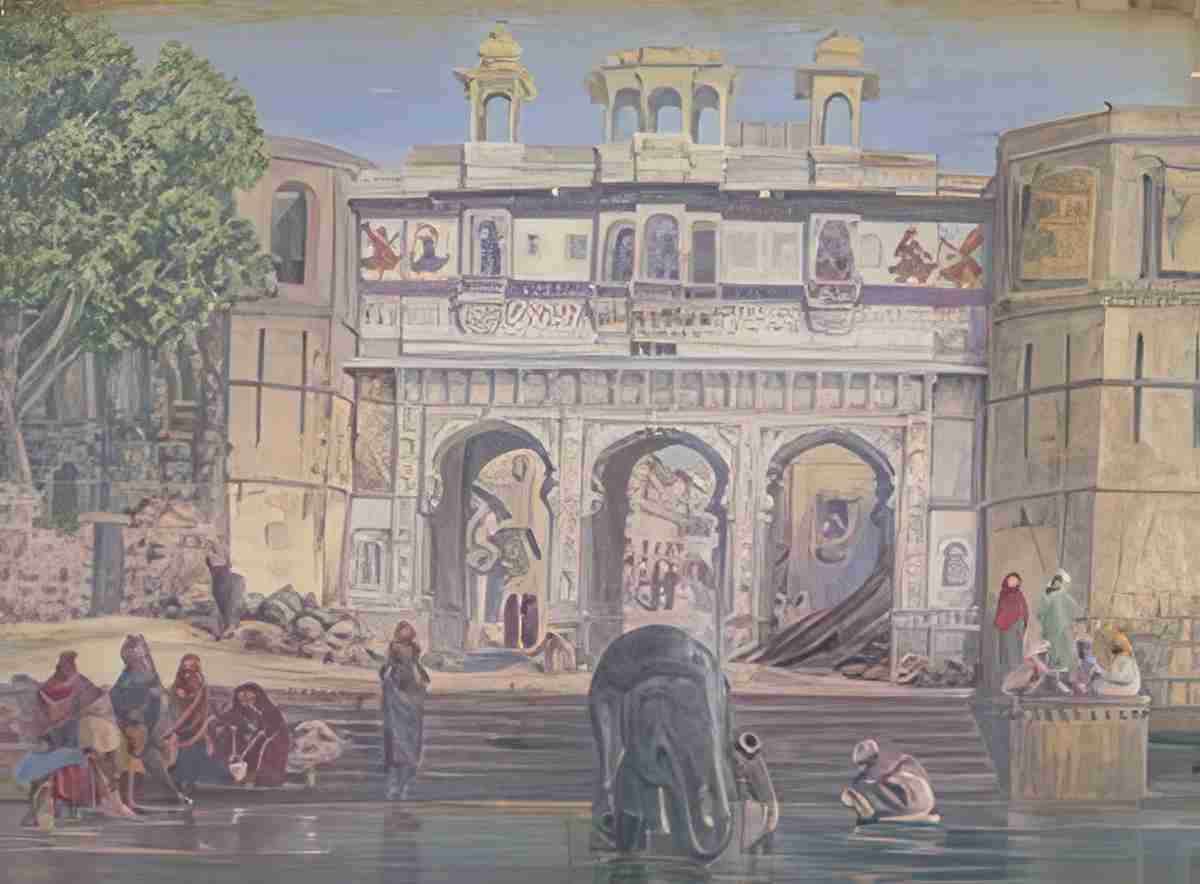 Marianne North Water Gate Oodipore India Janr Art A4 Photo Print