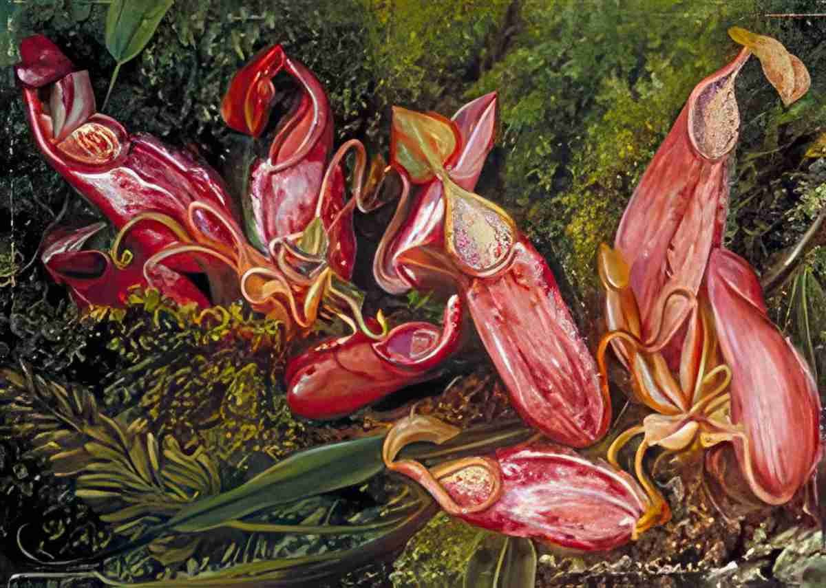 Marianne North Young Pitchers Ripe Seed Vessels of a Pitcher Plant of Java Art A4 Photo Print
