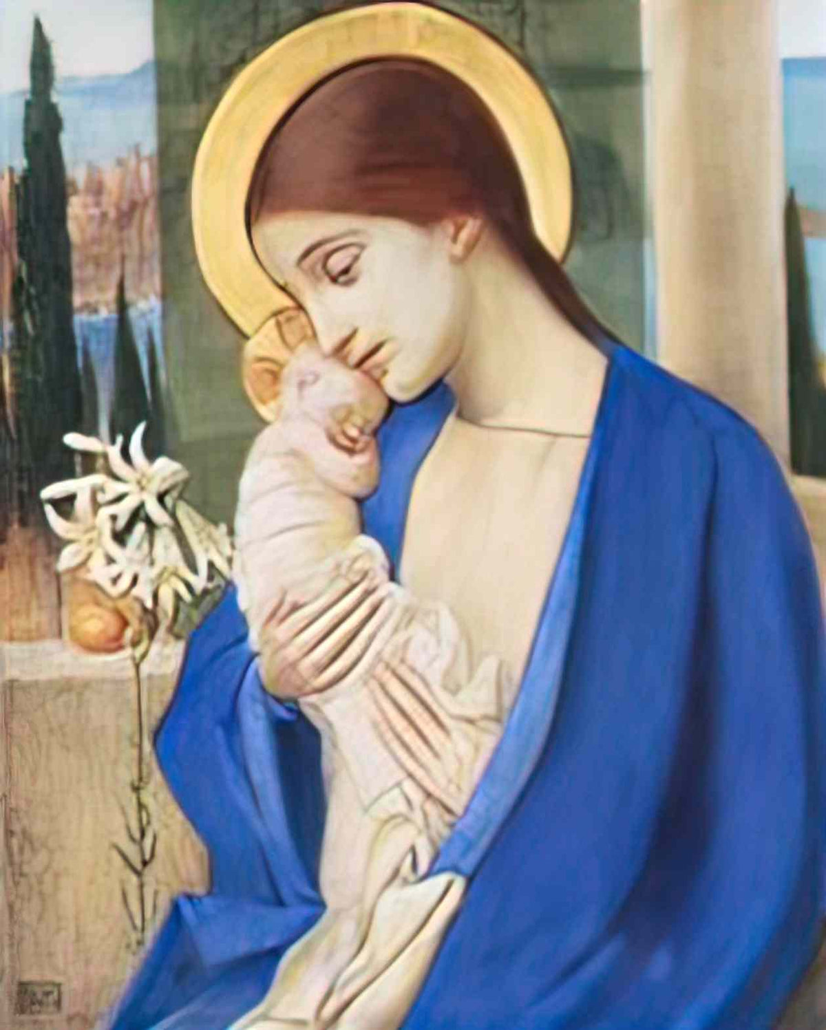 Marianne Stokes madonna and child stokes Art A4 Photo Print