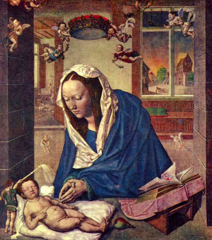 Marie Altar Middle Picture Scene Mary With Child Durer A4 Photo Print