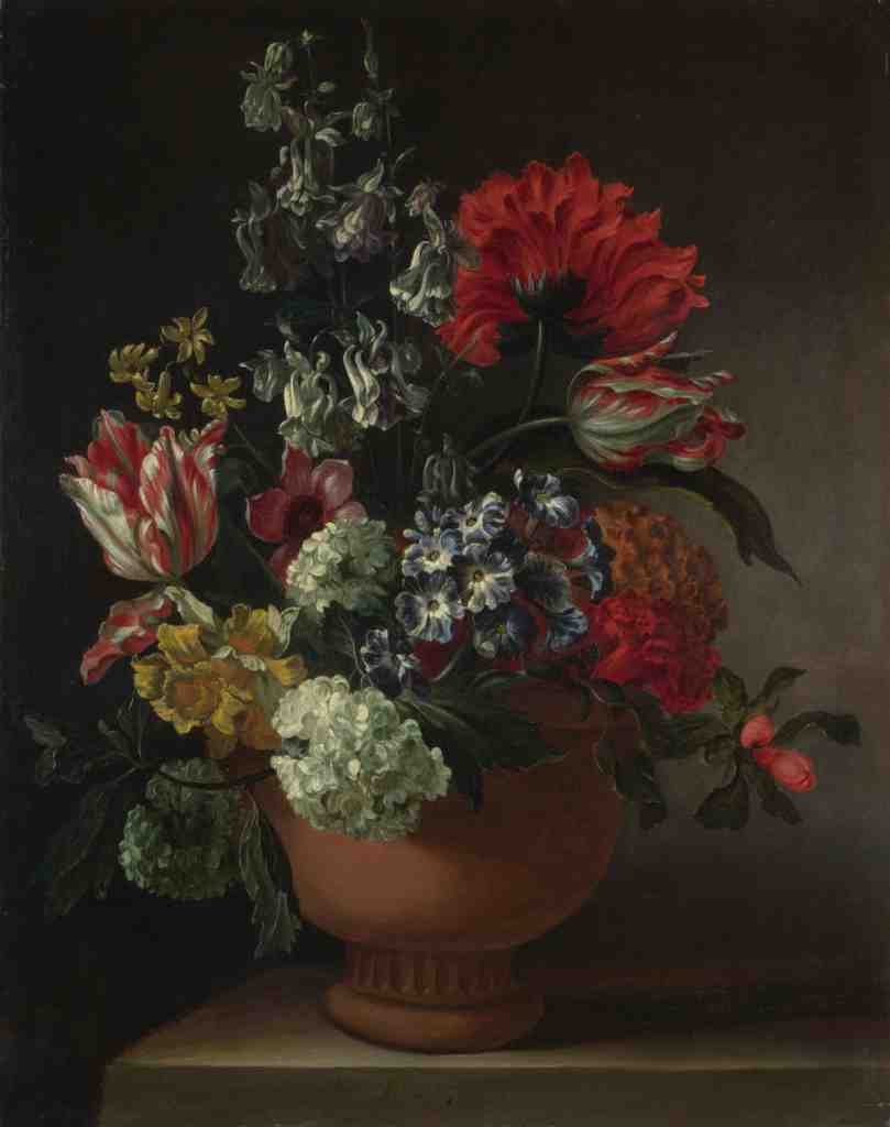 Marie Blancour A Bowl of Flowers A4 Photo Print