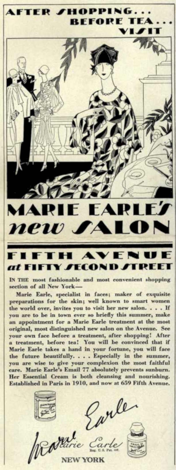 Marie Earles Salon Vintage Retro Advert Ads A4 Photo Print