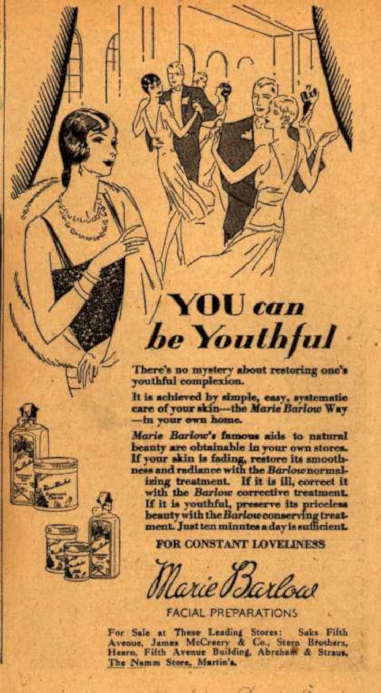 Mariebarlow Facialpreparations Vintage Retro Advert Ads A4 Photo Print
