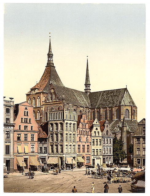 Marien Church Rostock Mecklenburg Schwerin Vintage A4 Photo Print