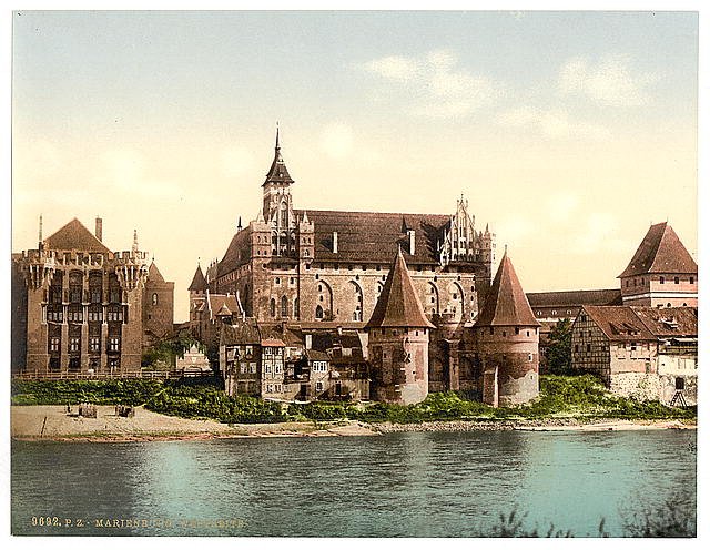 Marienburg west side II Prussia Vintage A4 Photo Print