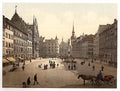 Marienplatz Munich Bavaria Vintage A4 Photo Print