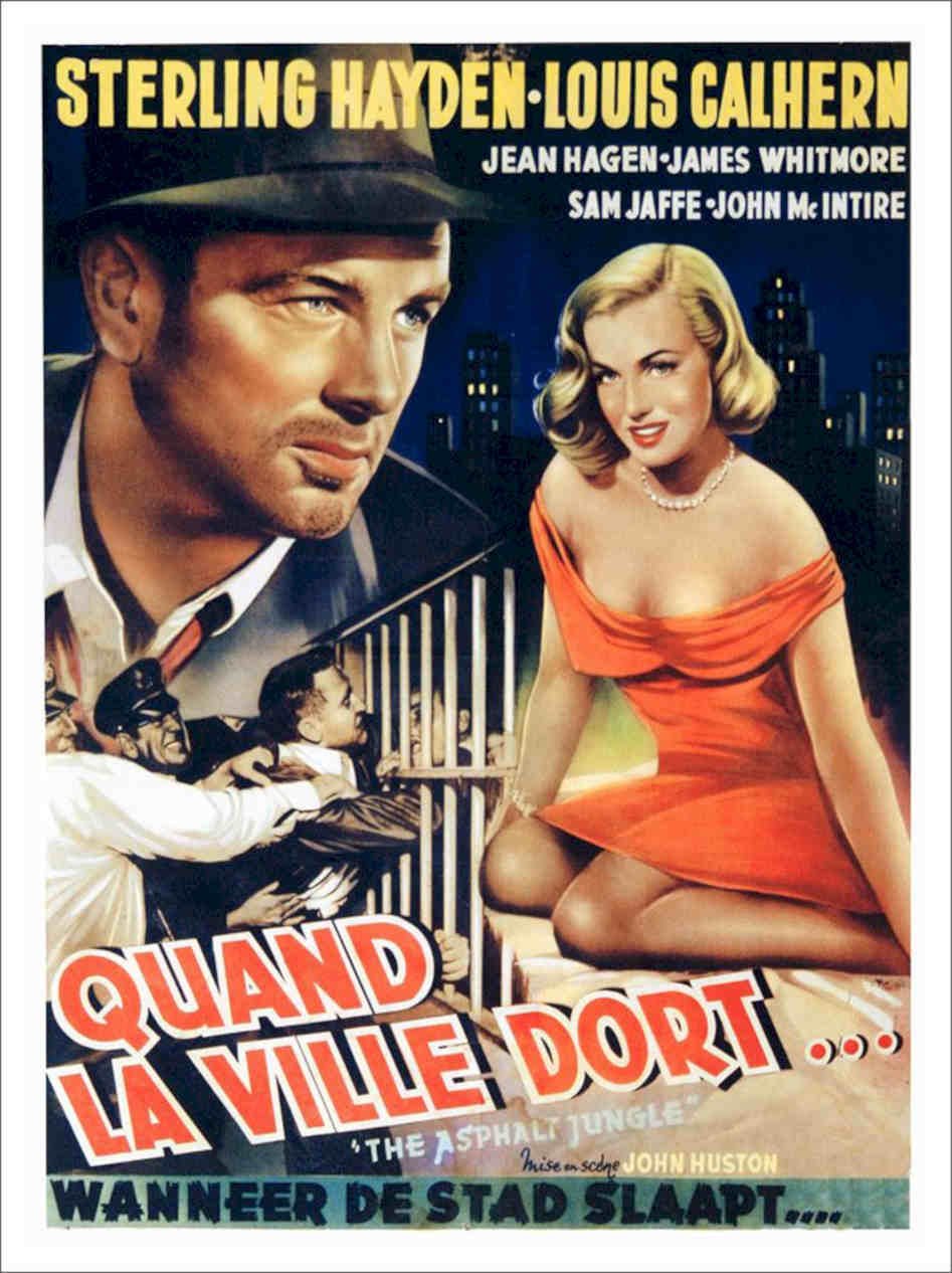 Marilyn Monroe Asphalt Jungle Belgian Movie Poster Vintage Retro Advert Poster 