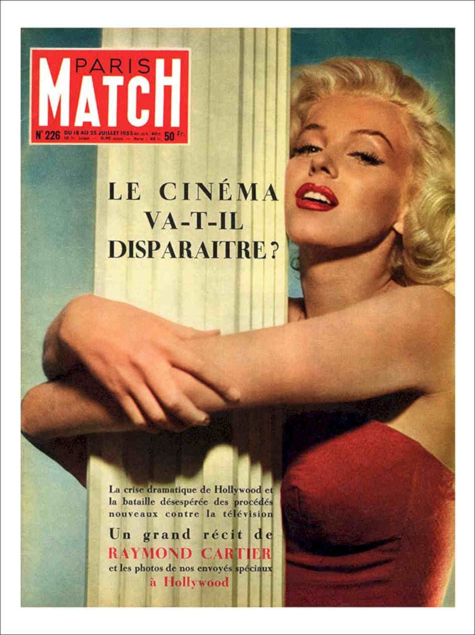Marilyn Monroe Paris Match Vintage Retro Advert Poster A4 Photo Print