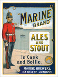 Marine Ales And Stouts Drinks London Vintage Retro Advert Poster A4 Photo Print