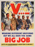 Marine Navy V American World War II Advert Poster