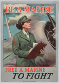 Marine P51 Mustang American World War II Advert Poster