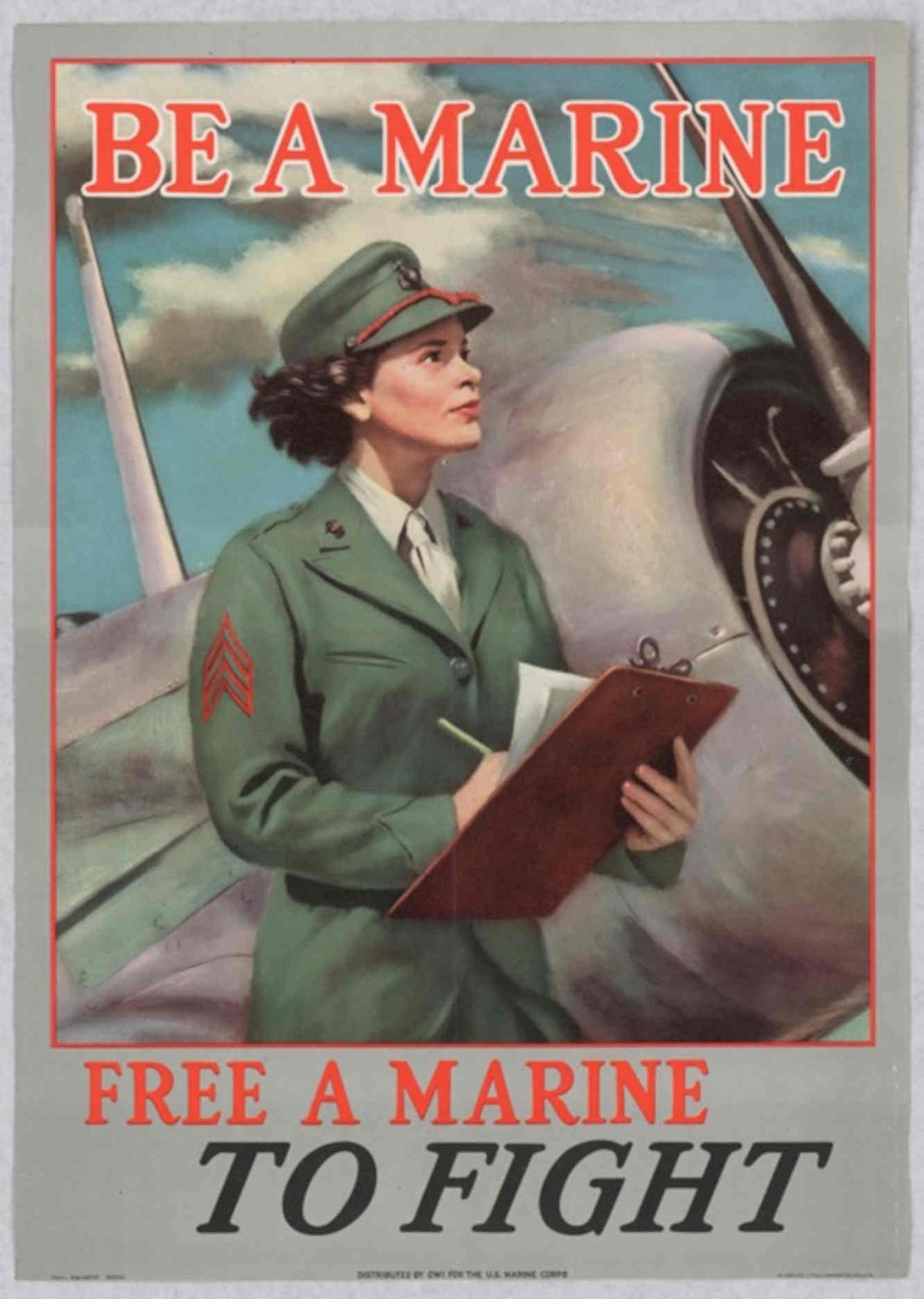Marine P51 Mustang American World War II Advert Poster