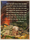 Marine War Poster American World War II Advert Poster