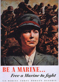 Marine Women Reserve 1940s Vintage Retro Advert Poster