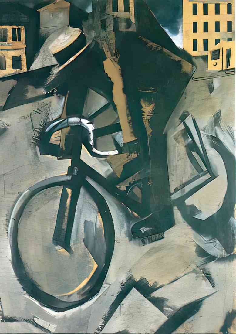 Mario Sironi the cyclist 3 A4 Photo Print