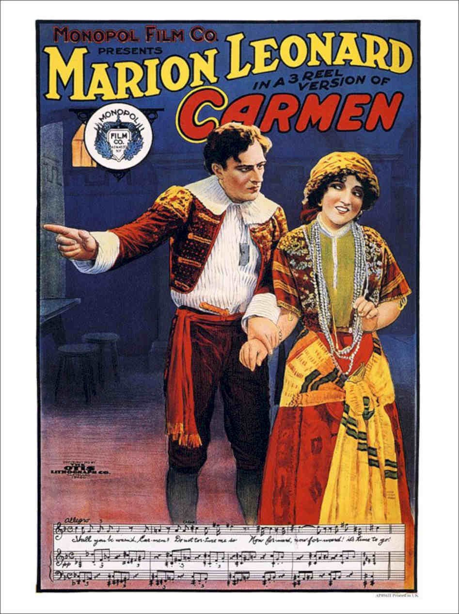 Marion Leonard In Carmen Opera Movie Poster Vintage Retro Advert Poster A4 Phot