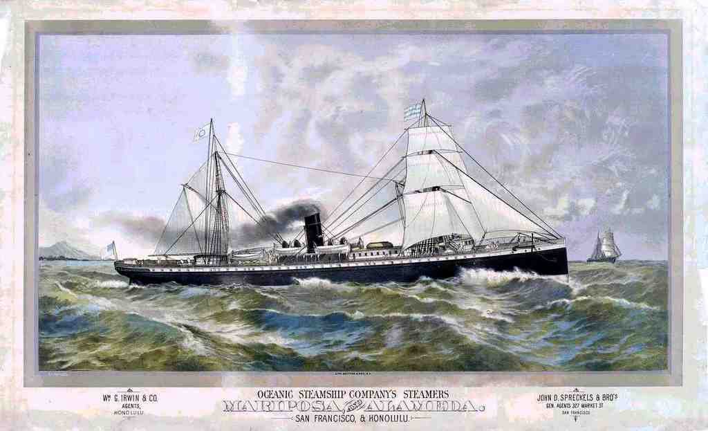 Mariposa Alameda Ship Vintage A4 Photo Print