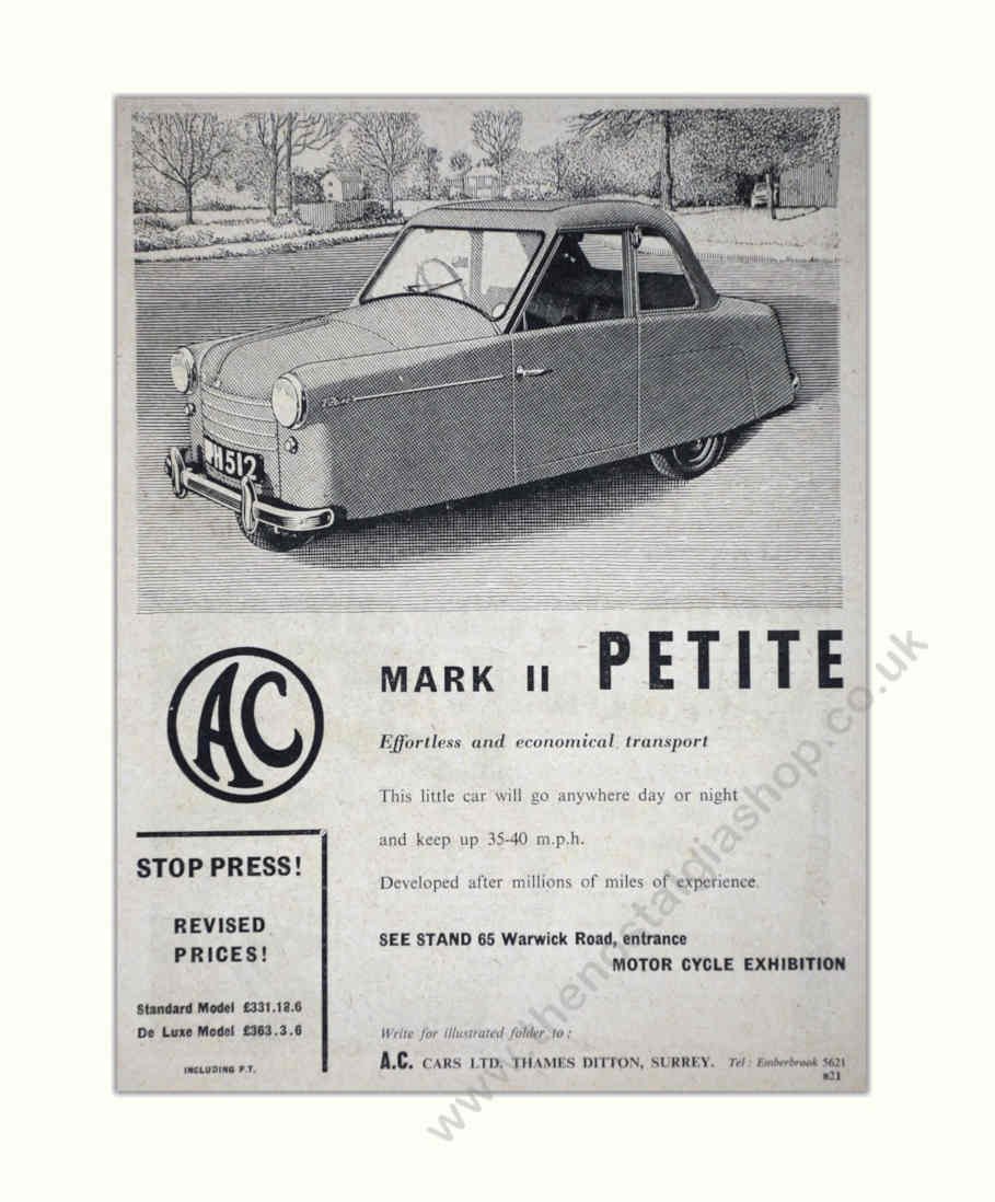 Mark Ii Petite Vintage Retro Advert Poster A4 Photo Print