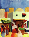 Market In Algier Macke A4 Photo Print