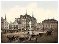 Market place Bonn the Rhine Vintage A4 Photo Print