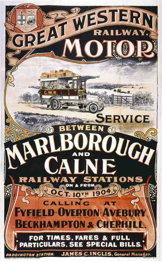 Marlborough Calne Gwr Advert A4 Photo Print