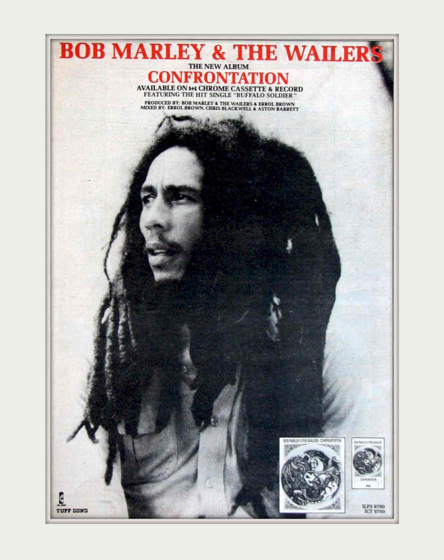 Marley Wailers Confrontation Vintage Retro Advert Poster A4 Photo Print