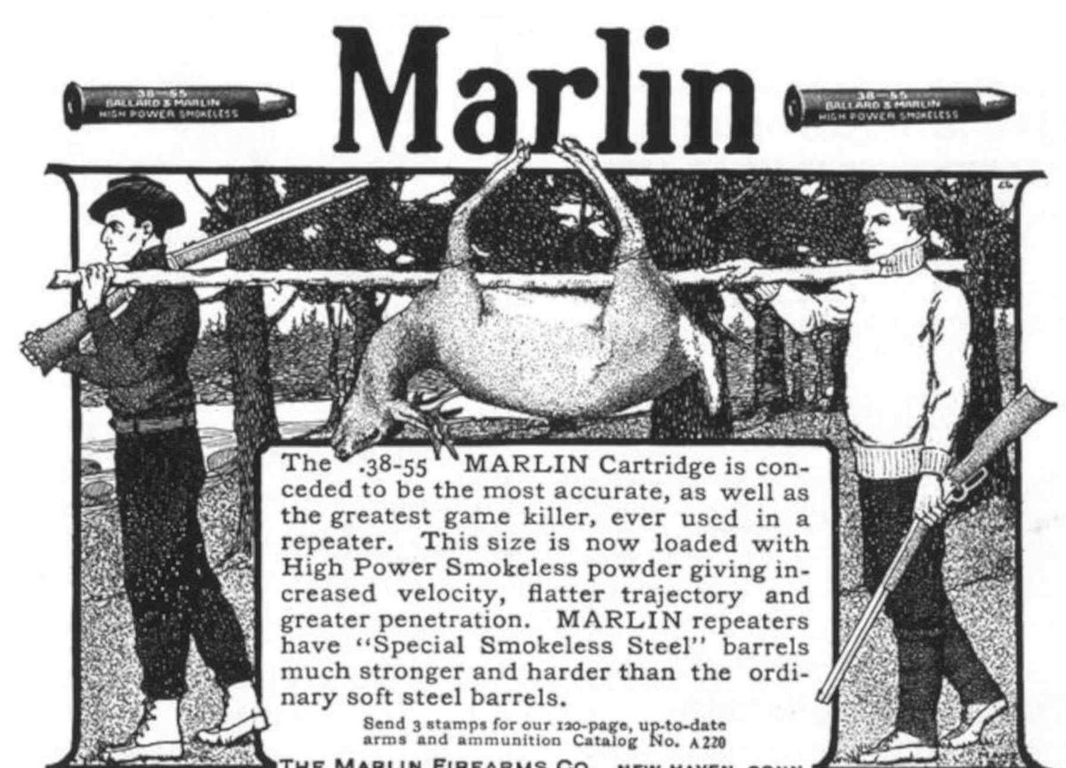 Marlin 38 55 Vintage Retro Advert Poster A4 Photo Print