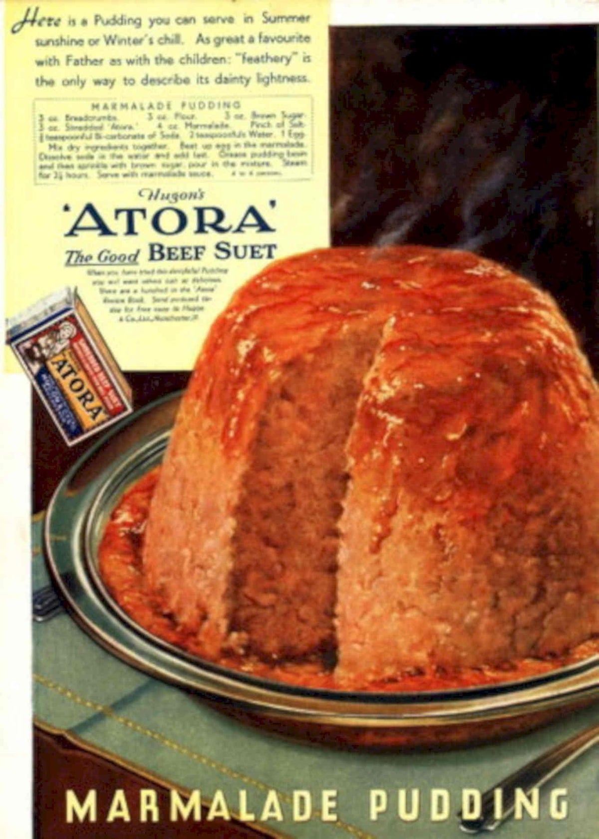 Marmalade Pudding 1930s 1930s Vintage Retro Advert Poster