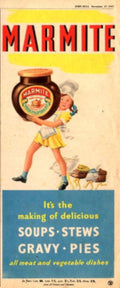 Marmite Soup Girl 1940s Vintage Retro Advert Poster