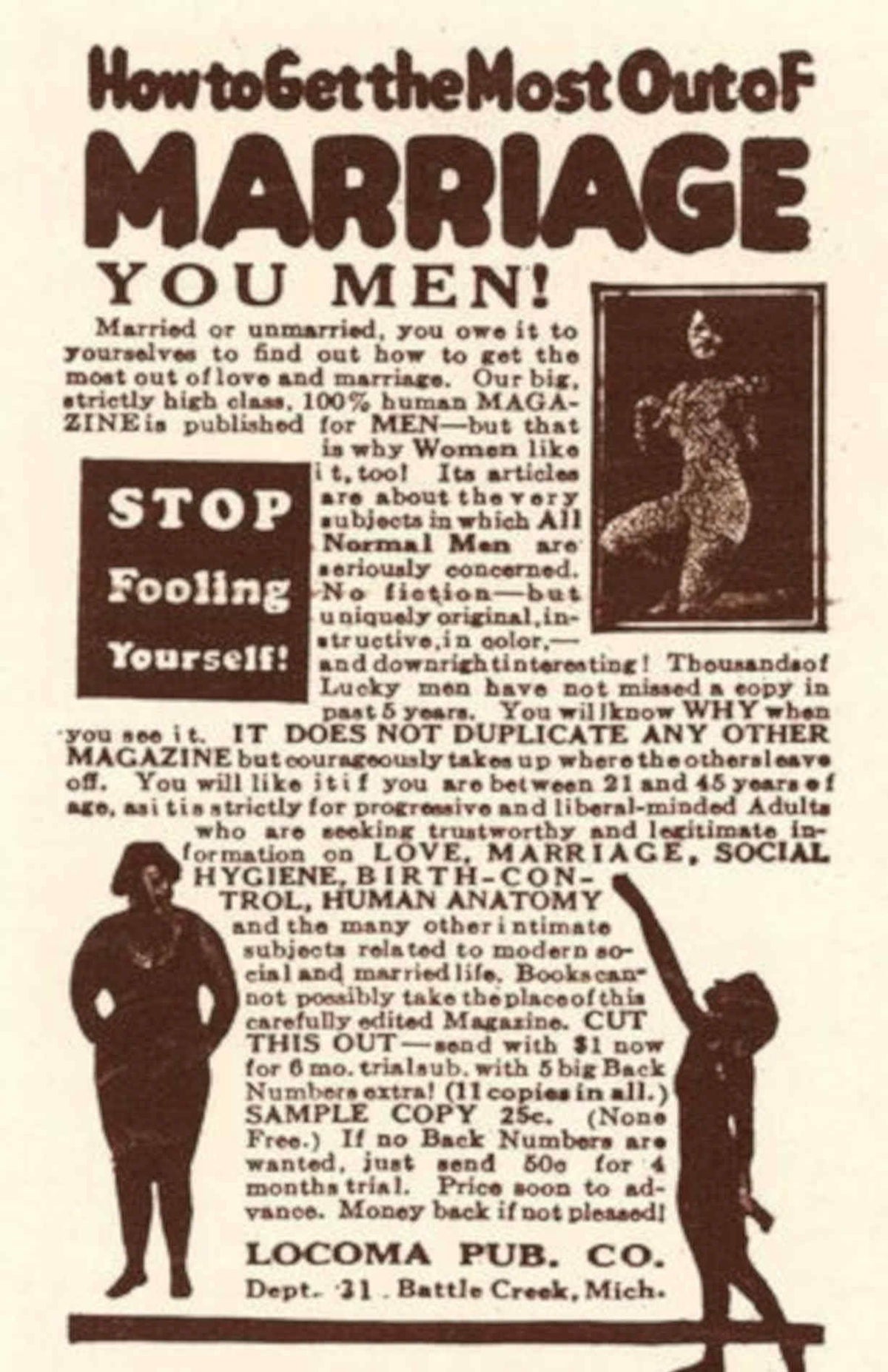Marriage Men Magazine Vintage Retro Advert Poster A4 Photo Print
