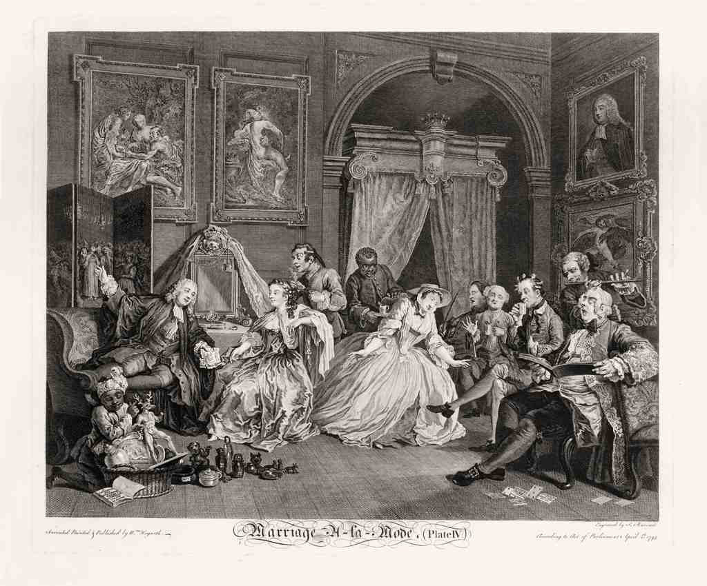 Marriagealamode Hogarth 1745 Vintage A4 Photo Print