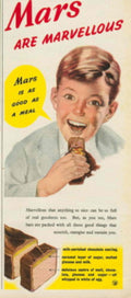 Mars Bar Box 1950s Vintage Retro Advert Poster