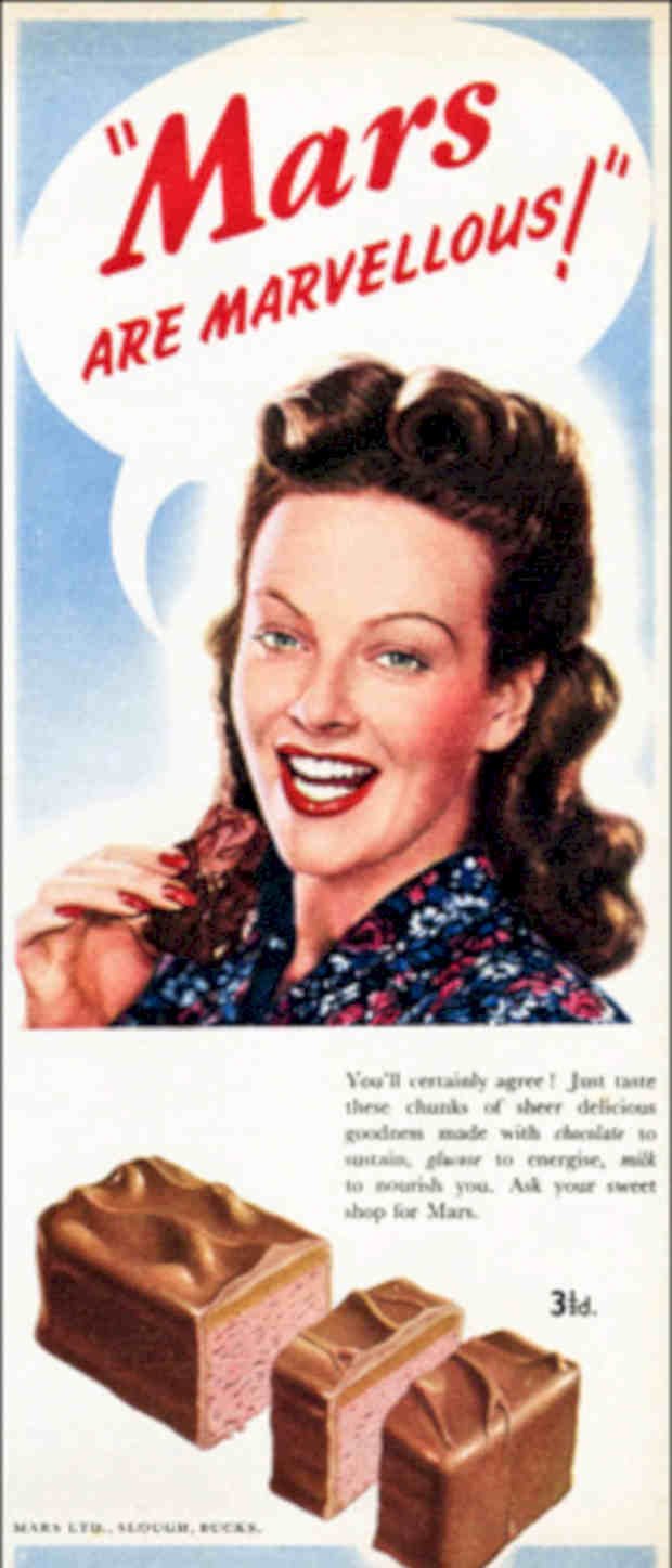 Mars Chocolate Bars 2 Vintage Retro Advert Poster A4 Photo Print