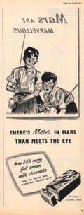 Mars Chocolate Boys 1950s Vintage Retro Advert Poster