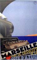 Marseille Depart Cotedazur Vintage Retro Advert Poster A4 Photo Print