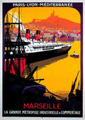Marseille Vintage A4 Photo Print