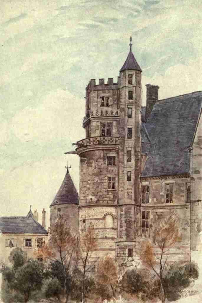 Marshall Herbert 1841 1913 Cathedral Cities of France 1907 Bourges the house of Jacques Coeur Vintage A4 Photo Print