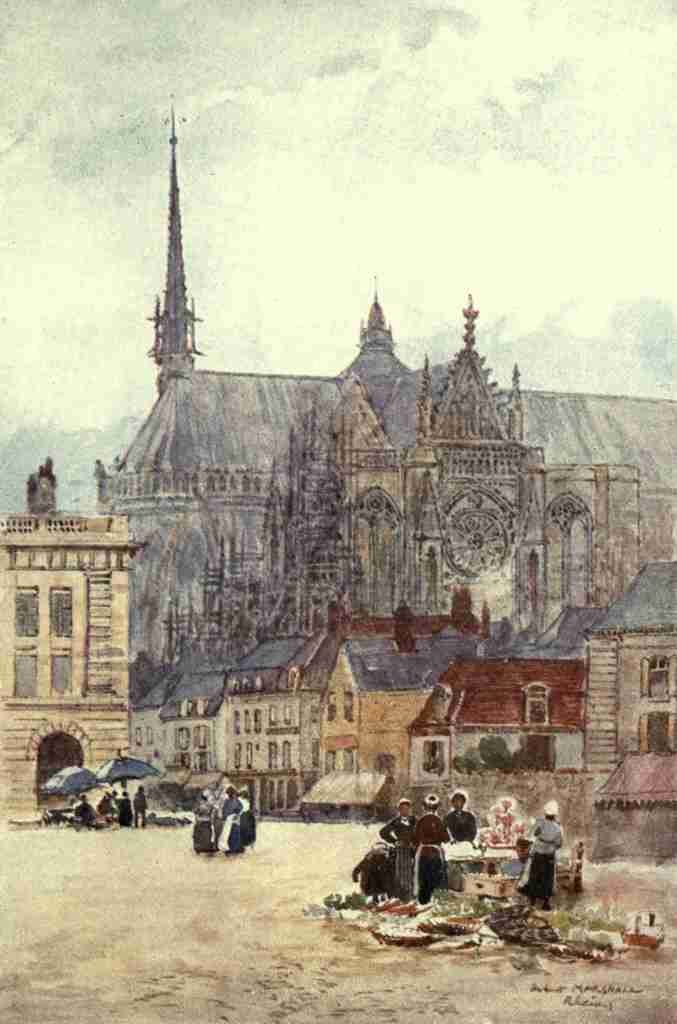 Marshall Herbert 1841 1913 Cathedral Cities of France 1907 Rheims Vintage A4 Photo Print