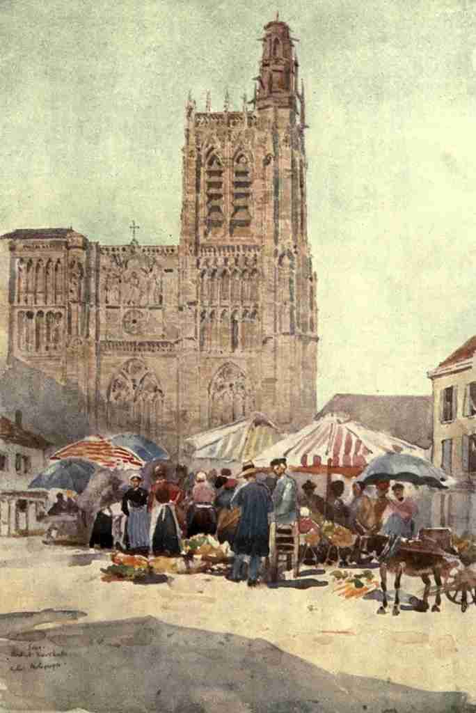 Marshall Herbert 1841 1913 Cathedral Cities of France 1907 Sens A4 Photo Print